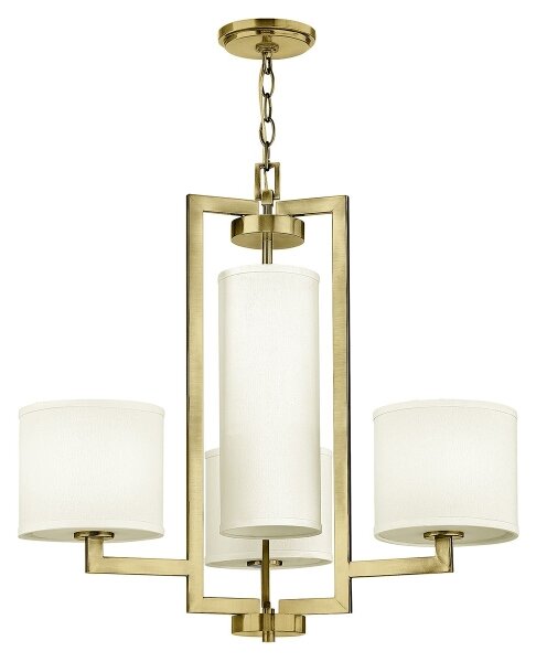 Hinkley HK-HAMPTON4-BB - Candelabru HAMPTON suspendat pe lanț, 4xE27/60W/230V, auriu