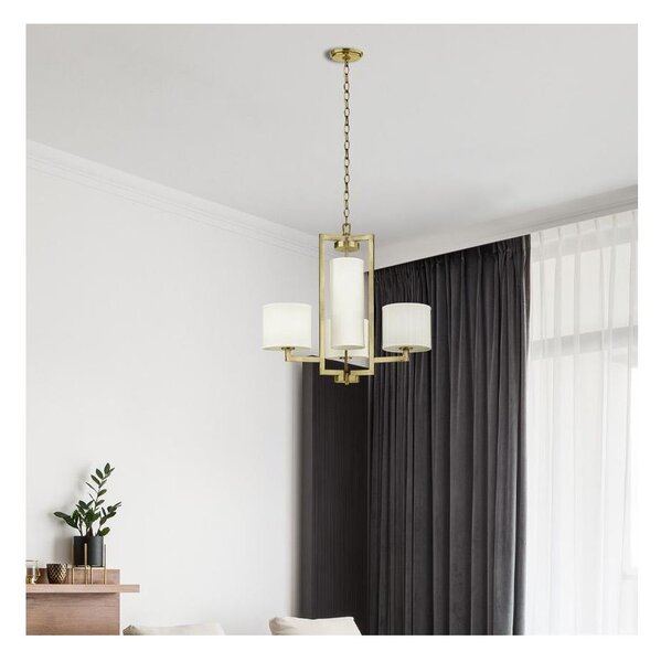 Hinkley HK-HAMPTON4-BB - Candelabru HAMPTON suspendat pe lanț, 4xE27/60W/230V, auriu