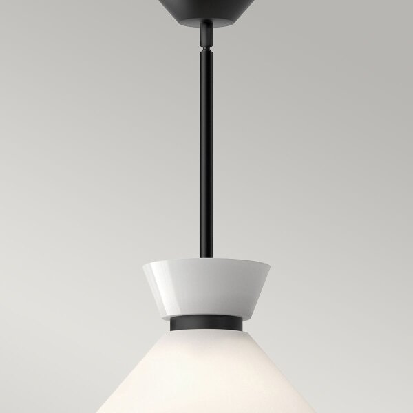 Alora Mood ALM-HALSTON-P-M-BK - Lustră cu tijă HALSTON, 1xE27/60W/230V, neagră