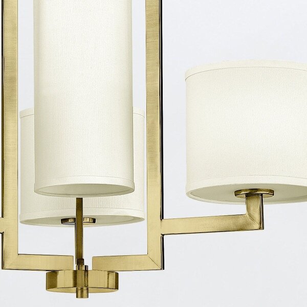Hinkley HK-HAMPTON4-BB - Candelabru HAMPTON suspendat pe lanț, 4xE27/60W/230V, auriu