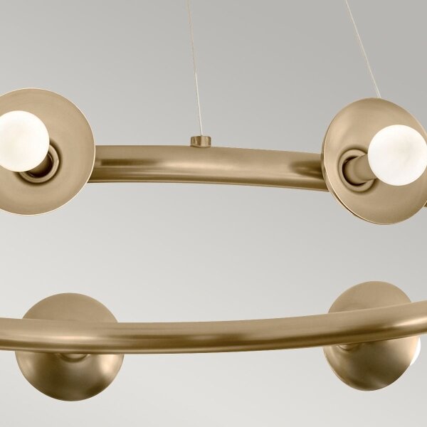 Kichler KL-PALTA9-CPZ - Candelabru suspendat pe cablu PALTA 9xE14/40W/230V auriu