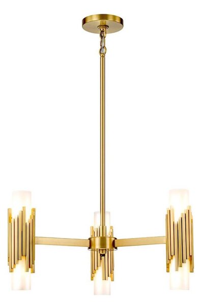 Elstead MARVELE6-AB-OPAL - Lustra pe tijă MARVELE, 6xE14/40W/230V, aurie