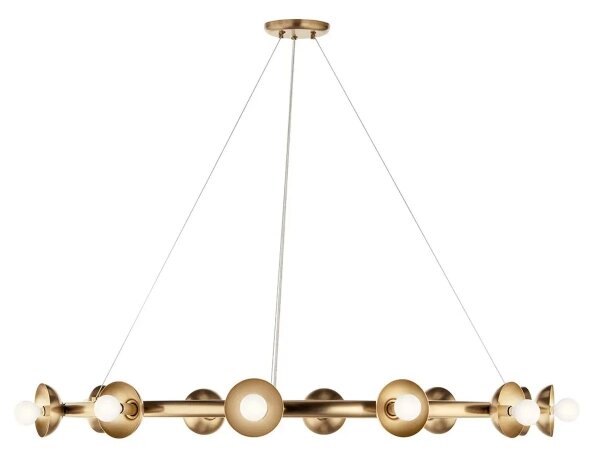 Kichler KL-PALTA9-CPZ - Candelabru suspendat pe cablu PALTA 9xE14/40W/230V auriu