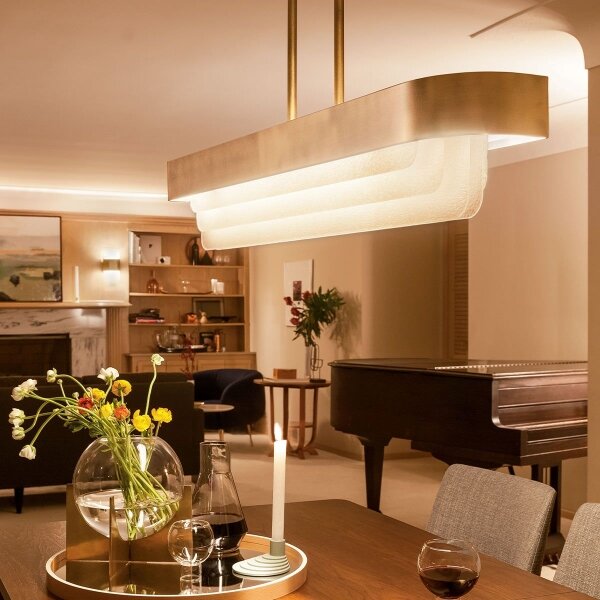 Kichler KL-SERENE-LED-LP-92-NBR - Lustră pe tijă SERENE LED/40W/230V, aurie