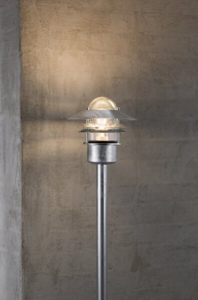 Nordlux - Lampă de exterior BLOKHUS 1xE27/60W/230V IP54 argintie 92 cm