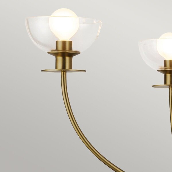 Alora Mood ALM-SYLVIA4-BG-CL - Candelabru pe tijă SYLVIA 4xE14/40W/230V auriu