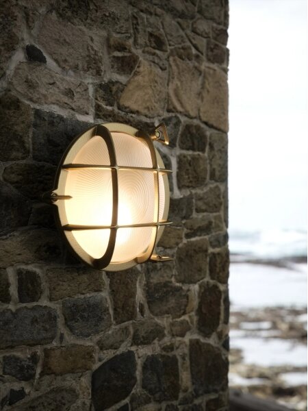 Nordlux POLPERRO - Aplică de exterior 1xE27/12,5W/230V IP64, alamă