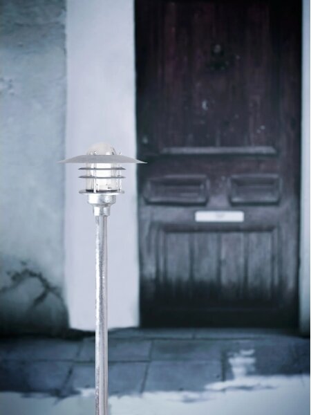 Nordlux - Lampă de exterior AGGER 1xE27/60W/230V IP54 argintie 83 cm