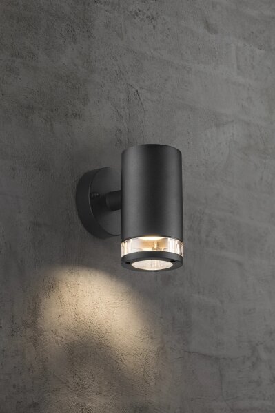 Nordlux - Aplica de perete pentru exterior BIRK 1xGU10/28W/230V IP44 negru