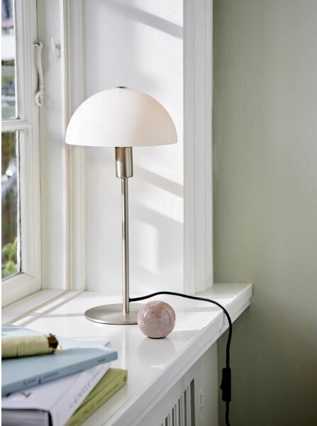Nordlux - Lampă de masă ELLEN 1xE14/40W/230V crom mat/alb