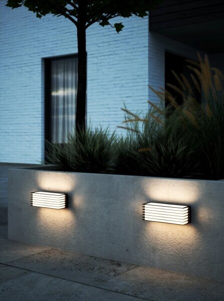 Nordlux - Aplică de perete pentru exterior FLUCTUS 2xE27/15W/230V IP44