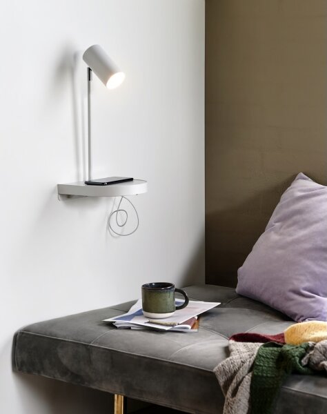 Nordlux - Lampă de perete CODY cu poliță, 1xGU10/15W/230V, albă