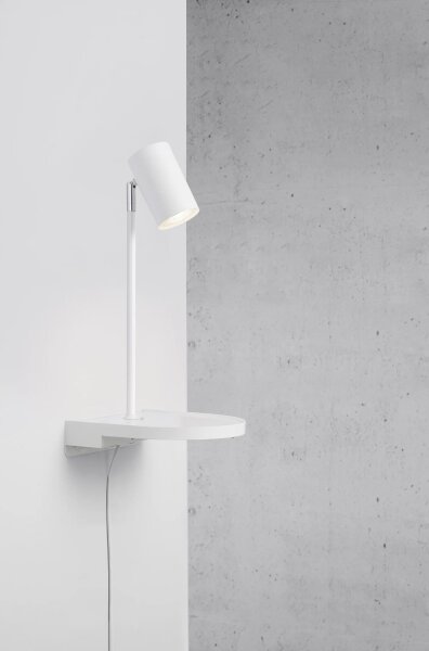 Nordlux - Lampă de perete CODY cu poliță, 1xGU10/15W/230V, albă