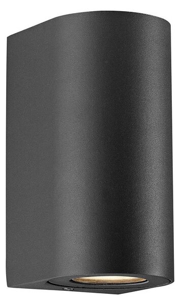 Nordlux - Aplica de perete pentru exterior CANTO 2xGU10/28W/230V IP44 neagră