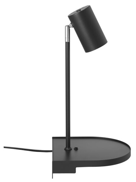 Nordlux - Lampă de perete CODY cu poliță, 1xGU10/15W/230V, neagră