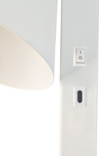 Nordlux - Aplică de perete WILMER cu USB, 1xE14/40W/230V, albă
