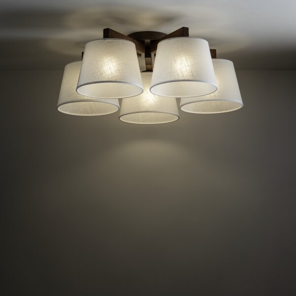 Brilagi - Lustră aplicată LATTE 5xE27/15W/230V pin/alb