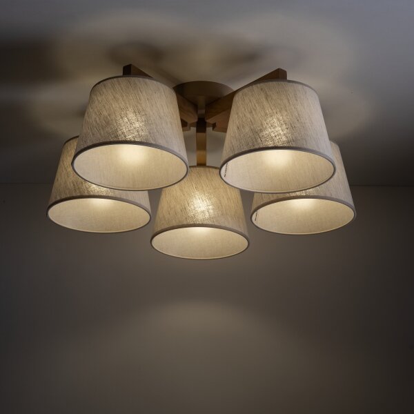 Brilagi - Lustră aplicată LATTE SABIA 5xE27/15W/230V pin/crem