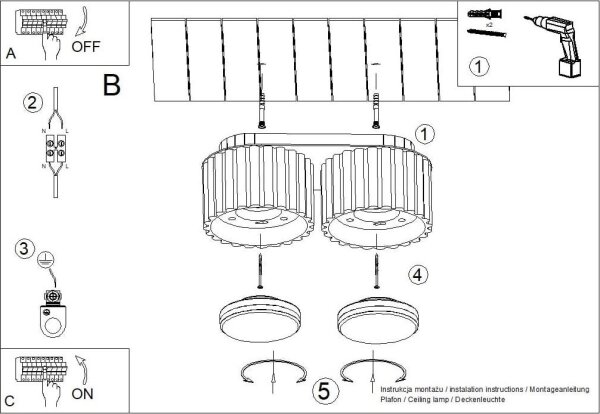 Sollux SL.1828 - Lampă spot AURA, 2x GX53, 10W, 230V, roz