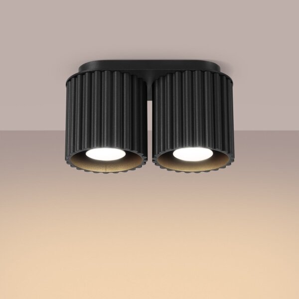 Sollux SL.1785 - Spot AURA 2xGU10/10W/230V, negru