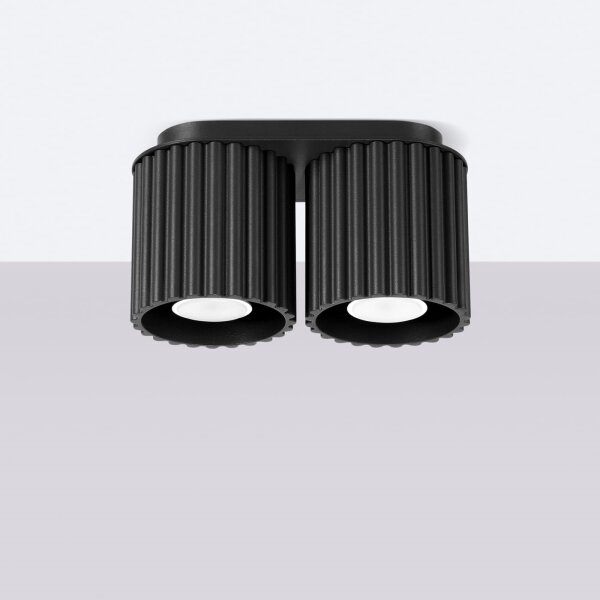 Sollux SL.1785 - Spot AURA 2xGU10/10W/230V, negru