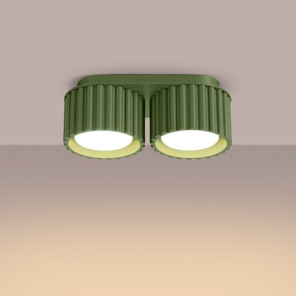 Sollux SL.1798 - Corp de iluminat tip spot AURA 2xGX53/10W/230V verde