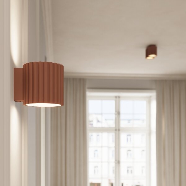 Sollux SL.1805 - Spot de tavan AURA, 2x GU10/10W/230V, maro