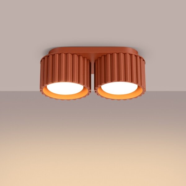Sollux SL.1803 - Lampă spot AURA 2xGX53/10W/230V portocalie