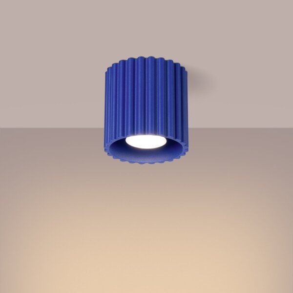 Sollux SL.1809 - Lampă spot AURA 1xGU10/10W/230V, 10 cm, albastră