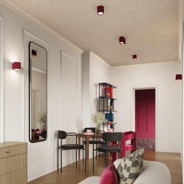 Sollux SL.1820 - Spot AURA 2x GU10/10W/230V, roșu