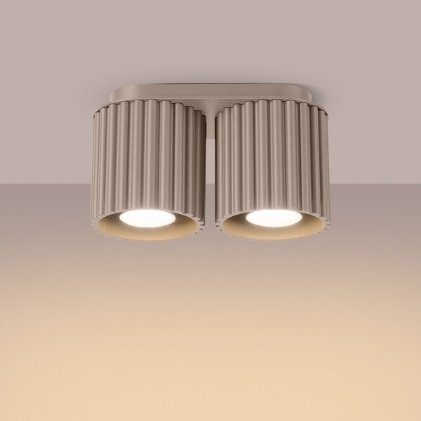 Sollux SL.1815 - Spot AURA 2xGU10/10W/230V taupe