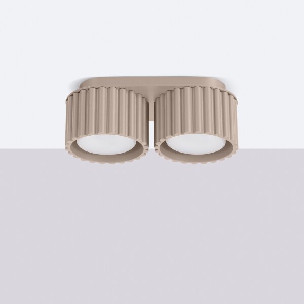 Sollux SL.1818 - Spot AURA cu 2 socluri GX53, 10 W, 230 V, taupe