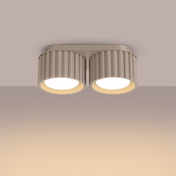 Sollux SL.1818 - Spot AURA cu 2 socluri GX53, 10 W, 230 V, taupe