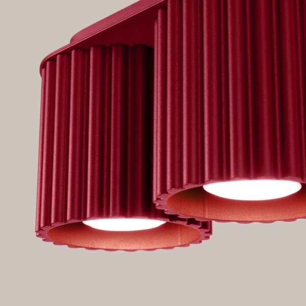 Sollux SL.1820 - Spot AURA 2x GU10/10W/230V, roșu