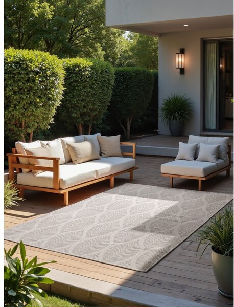 Covor pentru exterior și interior gri/fildeș 160x230 cm Duet Liora – NORTHRUGS