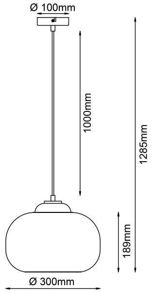 Brilliant - Pendul pe cablu BLOP, 1xE27/60W/230V, verde