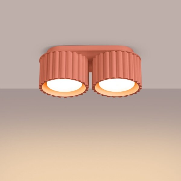 Sollux SL.1828 - Lampă spot AURA, 2x GX53, 10W, 230V, roz
