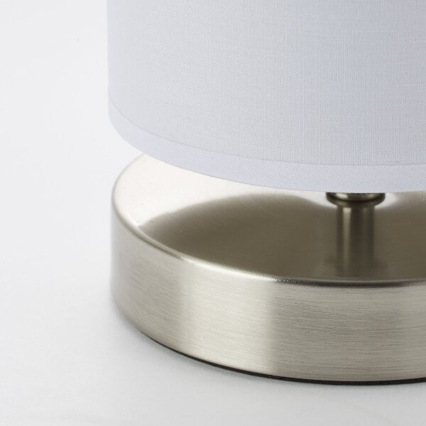 Brilliant - Lampă de masă CLARIE 1xE14/40W/230V crom mat/alb