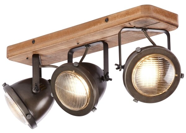 Brilliant - Spot CARMEN WOOD 3xGU10/5W/230V maro