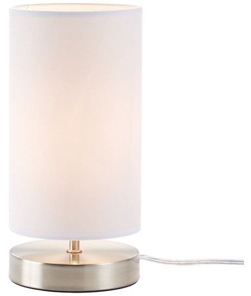 Brilliant - Lampă de masă CLARIE 1xE14/40W/230V crom mat/alb