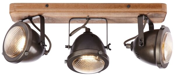 Brilliant - Spot CARMEN WOOD 3xGU10/5W/230V maro