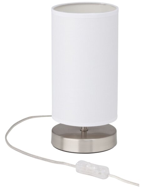 Brilliant - Lampă de masă CLARIE 1xE14/40W/230V crom mat/alb