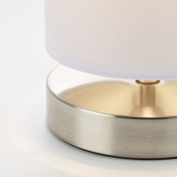 Brilliant - Lampă de masă CLARIE 1xE14/40W/230V crom mat/alb