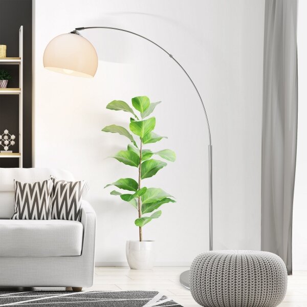 Brilliant - Lampadar VESSA 1xE27/60W/230V crom lucios/alb