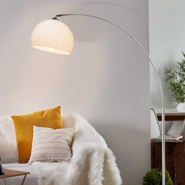 Brilliant - Lampadar VESSA 1xE27/60W/230V crom lucios/alb