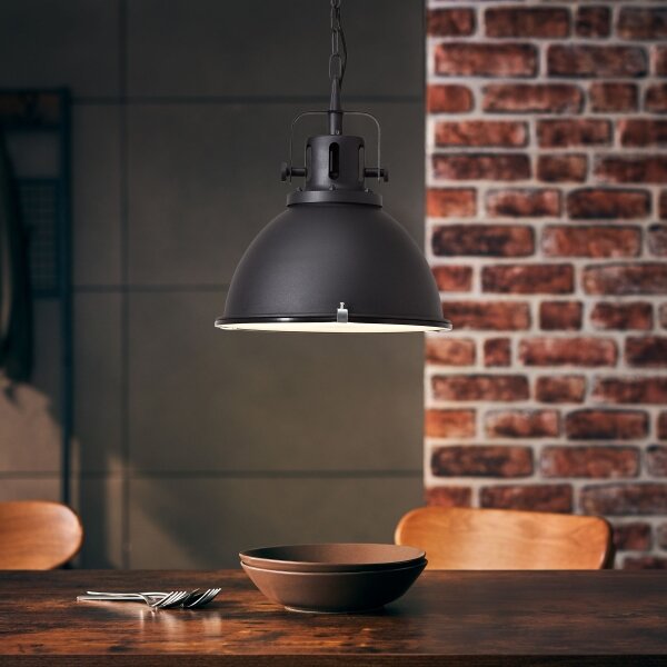 Brilliant - Lustră suspendată pe lanț JESPER GLAS 1xE27/60W/230V negru