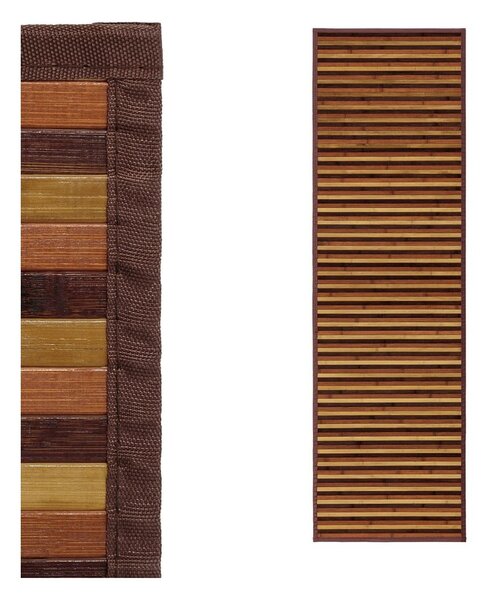 Covor tip traversă galben muștar/maro din bambus 60x200 cm – Casa Selección