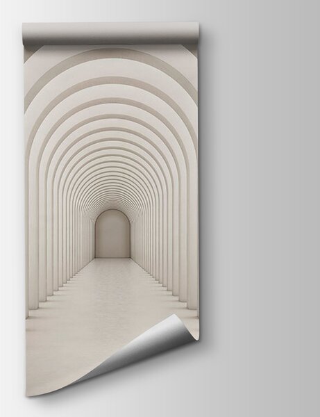 Fototapet Hol alb cu ferestre arcuite, Fototapet 3D, Fototapet populare, u96604 - Tapeko.ro