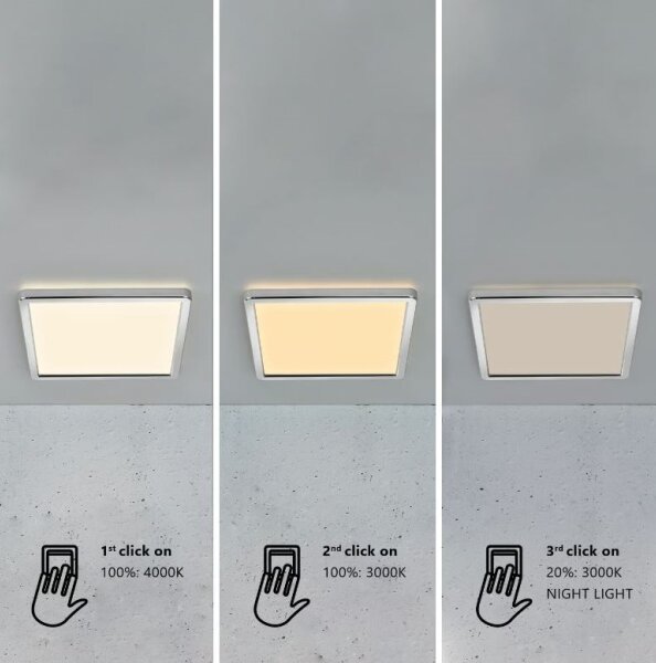 Nordlux - Plafonieră LED reglabilă pentru baie OJA 14,5W/230V 3000/4000K IP54 30x30 cm