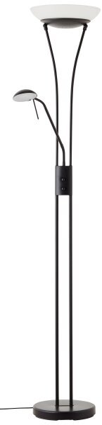 Brilliant - Lampă de podea LED reglabilă FINN 2xLED/13W/230V neagră